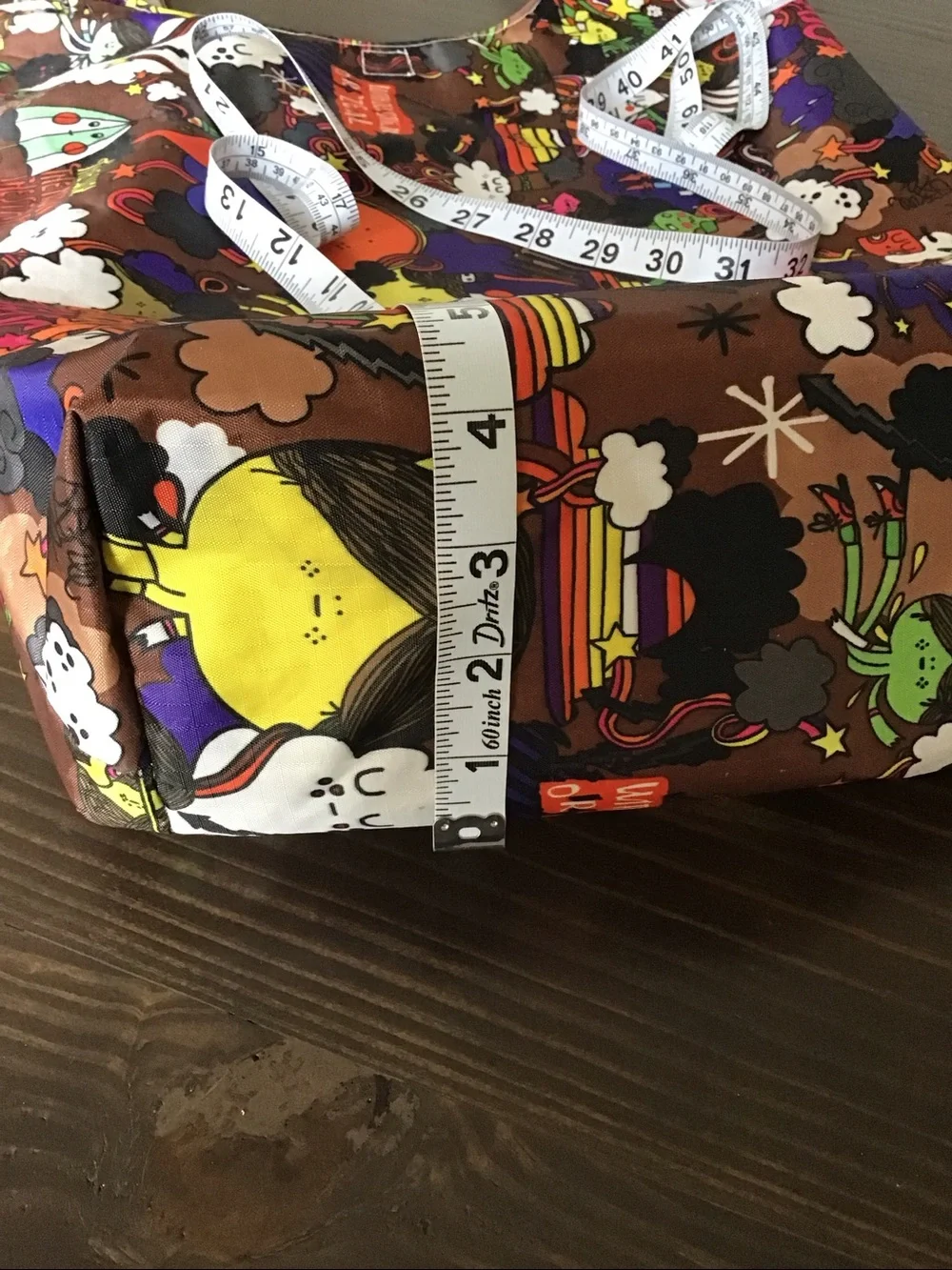 Colorful nylon tote (Tokidoki style pattern print)
